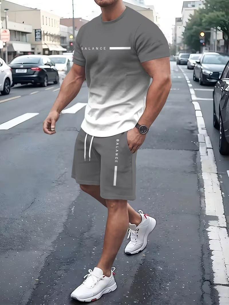 Printed Digital Short-Sleeve Set