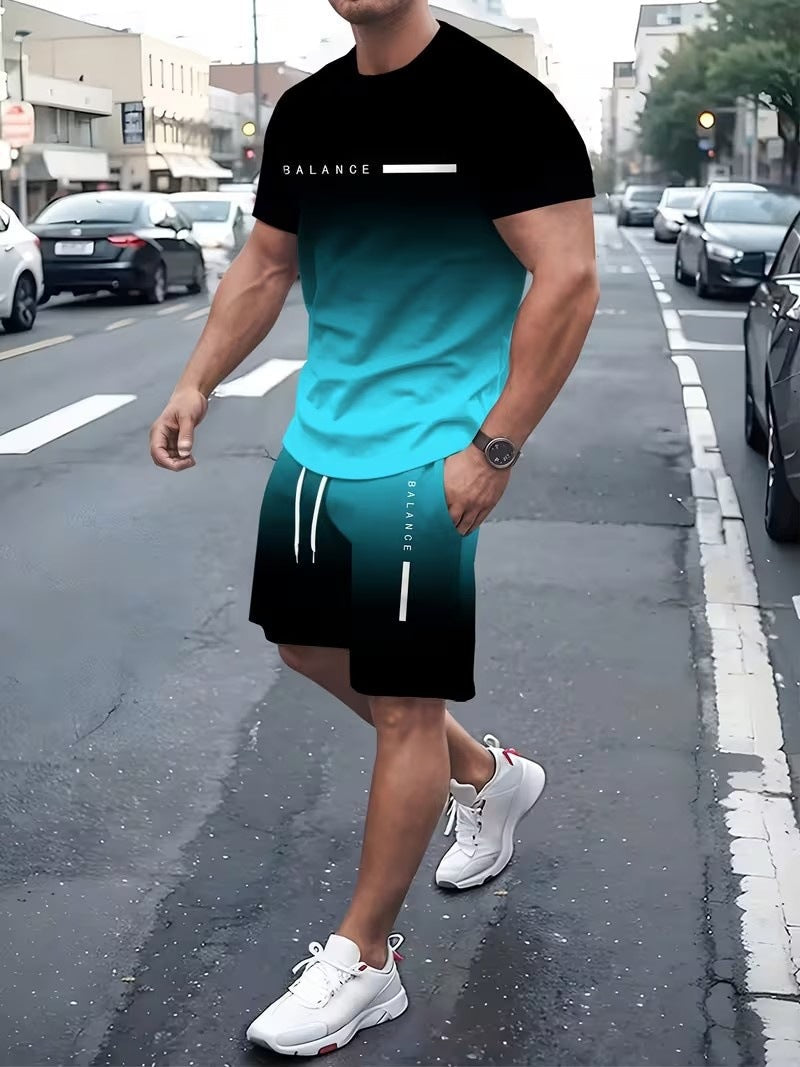 Printed Digital Short-Sleeve Set