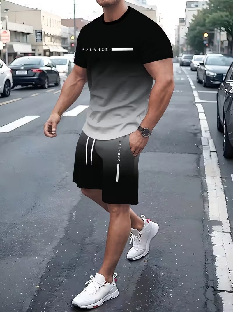 Printed Digital Short-Sleeve Set
