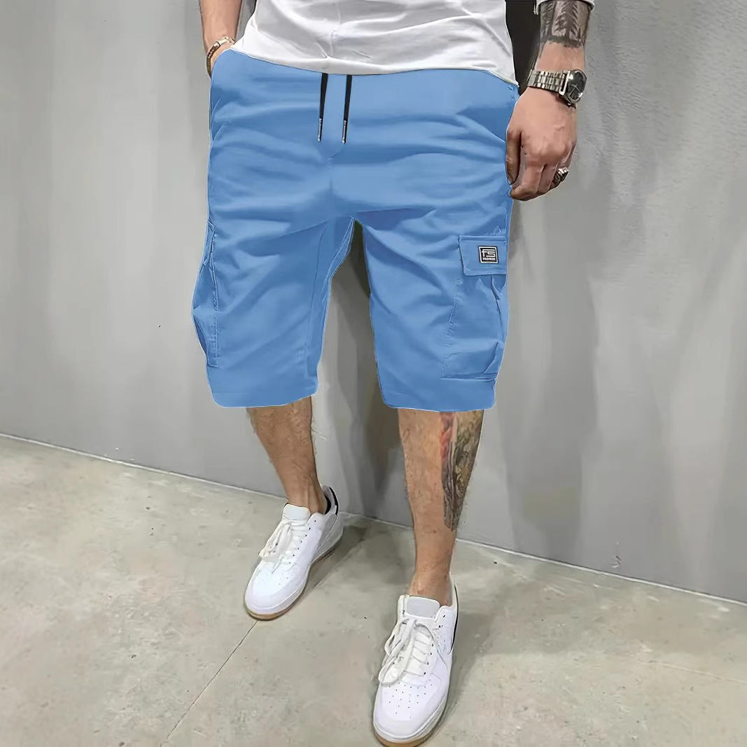 Men's casual five-point pants