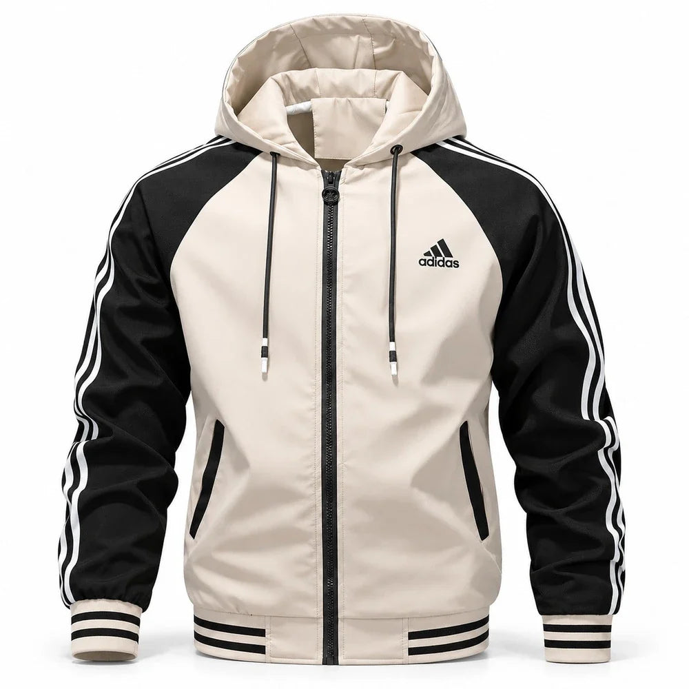 Autumn Color-Block Hooded Jacket